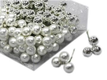 Rayher.	 Božični balončki, 2cm, srebrni, set 12