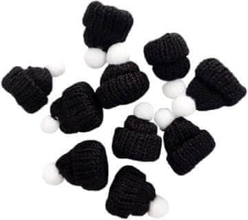 Rayher.	 Božična kapa, mini, črne, 5cm, set 12