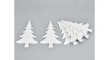 Rayher.	 Lesene smreke bele, 15x9.5cm, set 6
