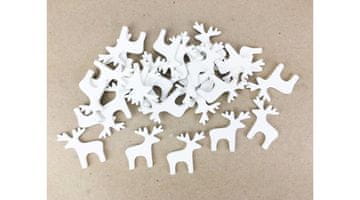 Rayher.	 Leseni jelenčki, beli, 3cm, set 10