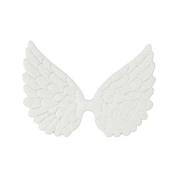 Rayher.	 Angelska krila s sponko, tekstil, 9 cm, bela