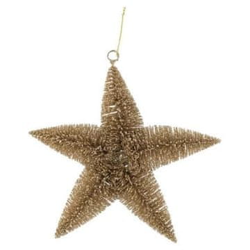 Rayher.	 Zvezda, z bleščicami, 23 cm, zlata