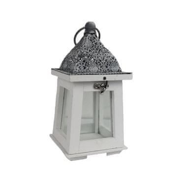 Rayher.	 Lanterna bela, 24cm, lesena