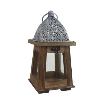 Rayher.	 Lanterna rjava, 24cm, lesena