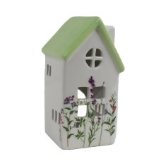 Rayher.	 Svečnik, hišica s cvetjem