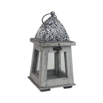 Rayher.	 Lanterna siva, 24cm, lesena