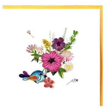 Rayher.	 Voščilnica Petit Petales, Ptiček + kuverta