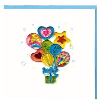 Rayher.	 Voščilnica Petit Petales, Darilo&baloni + kuverta