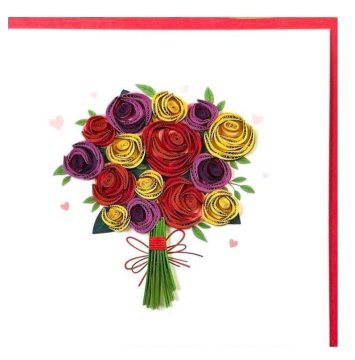 Rayher.	 Voščilnica Petit Petales, Šopek cvetja + kuverta