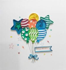 Rayher.	 Voščilnica Petit Petales, Baloni + kuverta