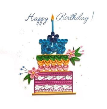 Rayher.	 Voščilnica Petit Petales, Torta + kuverta