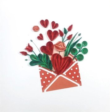 Rayher.	 Voščilnica Petit Petales, Pismo + kuverta