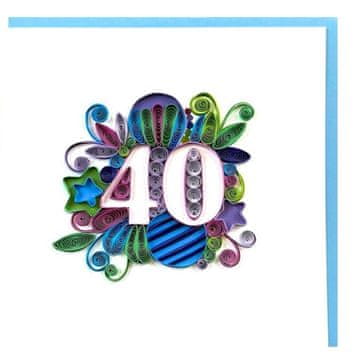 Rayher.	 Voščilnica Petit Petales, "40" + kuverta