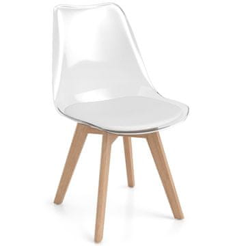 Northix Prozorni jedilni stoli z nogami iz masivnega bukovega lesa in udobnimi blazinami