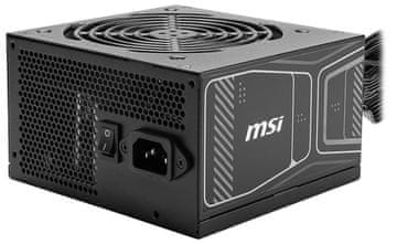 MSI napajalnik MAG A750GN PCIE5/ 750W/ ATX/ akt. PFC/ 3 leta polne garancije/ 120mm ventilator/ 80PLUS Gold