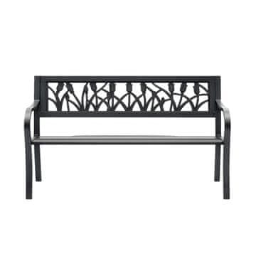 Aga Kovinska vrtna klop 125x53x77 cm