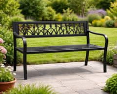 Aga Kovinska vrtna klop 125x53x77 cm