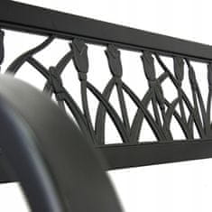 Aga Kovinska vrtna klop 125x53x77 cm