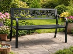 Aga Kovinska vrtna klop 125x53x77 cm