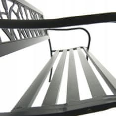 Aga Kovinska vrtna klop 125x53x77 cm