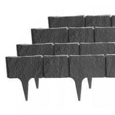 Aga Plastična palisada 390 cm Siva