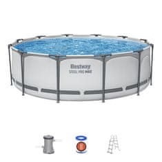 Bestway Steel Pro Max nadzemni bazen 366 x 100 cm, Tritech PVC, filtracija 2006 l/h