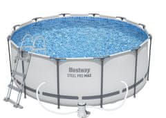 Bestway Steel Pro Max nadzemni bazen 366x122 cm s filtrom, lestvijo in ponjavo