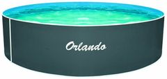 Marimex Okrogli vgradni bazen Orlando 3,66 x 1,07 m, kovinska konstrukcija, siv