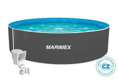 Marimex Marimex Orlando okrogel bazen 4,57×1,07 m, jeklena stena, siv, skimer