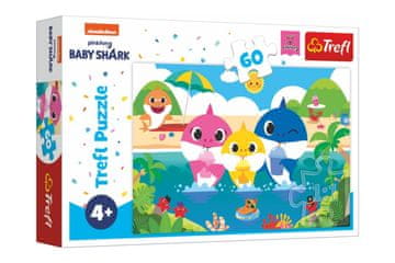 Trefl Sestavljanka Baby Shark z družino na počitnicah 60 kosov
