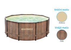 Marimex Bazenski bazen Florida 3,05 x 0,91 m z vgrajenim skimerjem, motiv Teak