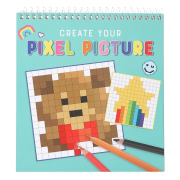 Kreativní pixelový sešit Create Your Pixel Picture Trends, Jednoduchá pixelová omalovánka se vzorem