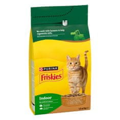 Friskies Indoor suha hrana za mačke, piščanec, puran in zelenjava, 6 x 1,5kg