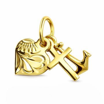 Zlati obesek ljubezen, vera, upanje 745 242 001 00077 0000000