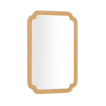 Northix Pravokotno stensko ogledalo z lesenim okvirjem, 90x60 cm