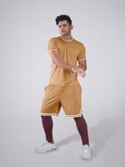 LEAFLETIC Moški športni komplet z majico, kratkimi hlačami z zračniki in hlačami, XXL