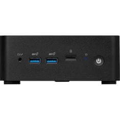MSI Mini namizni računalnik Cubi NUC 1MG-014BEU Core 3 / 8GB DDR5/ 512 GB SSD/ Wi-Fi 6E + BT / 2x2.5Gbps/ Windows 11 Pro (črn)