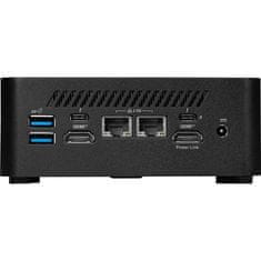 MSI Mini namizni računalnik Cubi NUC 1MG-014BEU Core 3 / 8GB DDR5/ 512 GB SSD/ Wi-Fi 6E + BT / 2x2.5Gbps/ Windows 11 Pro (črn)