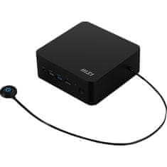 MSI Mini namizni računalnik Cubi NUC 1MG-014BEU Core 3 / 8GB DDR5/ 512 GB SSD/ Wi-Fi 6E + BT / 2x2.5Gbps/ Windows 11 Pro (črn)