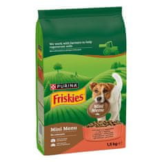 Friskies Mini Menu suha hrana za majhne pse, govedina, 4 x 1,5kg