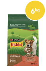 Friskies Mini Menu suha hrana za majhne pse, govedina, 4 x 1,5kg