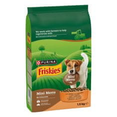 Friskies Mini Menu suha hrana za majhne pse, piščanec in zelenjava, 4 x 1,5kg