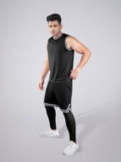 PANTONECLO Moški športni komplet Pantoneclo iz treh delov: majica s kratkimi rokavi, kratke hlače z zračnimi odprtinami in hlače, L