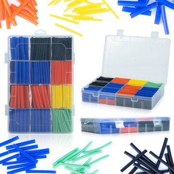 Rosfix Set Toplotno Skrčljivih Cevi 580 Kos – Polyolefin Material, 2:1, Ø1–14 Mm | 5 Barv, -55 °C do +125 °C