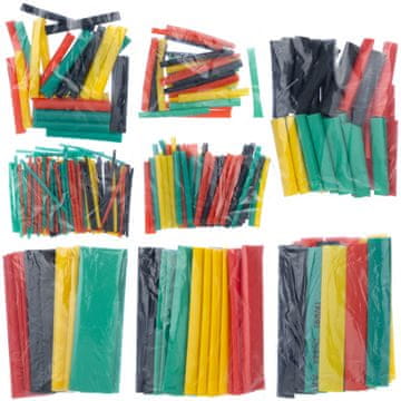 Rosfix Set Toplotno Skrčljivih Cevi – 328 Kosov, 8 Velikosti, Poliolefinski Material, 2:1 Razmerje | -55 °C do +125 °C