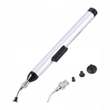 Rosfix Set Podtlak Grabilec – 3 Silikonske Sesalne Konice, Aluminijast Ročaj, 150 Mm Dolžina | za BGA in SMD Komponente | Precizno Delo