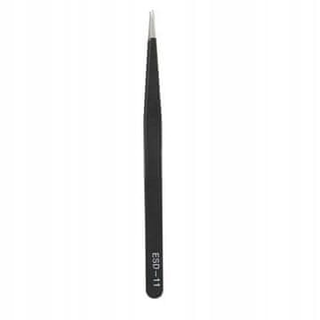 Rosfix Pinceta ESD-11 – Ravna, 135 Mm, Ostra in Natančna | Nerjaveča, Kisline Resistant, brez Magnetizma
