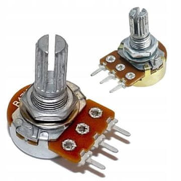 Rosfix B10K Linični Vrtljivi Potenciometer – 10KΩ, 300°, 15 Mm Gred, 0.125W, Raster 5 Mm | za PCB Montažo