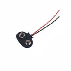 Rosfix Konektor Adapter 9V – Zaponka za Baterijo 6LR61/6F22 | 15 Cm Žice, DC Napajanje za Elektroniko