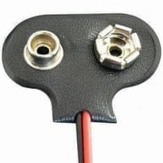 Rosfix Konektor Adapter 9V – Zaponka za Baterijo 6LR61/6F22 | 15 Cm Žice, DC Napajanje za Elektroniko